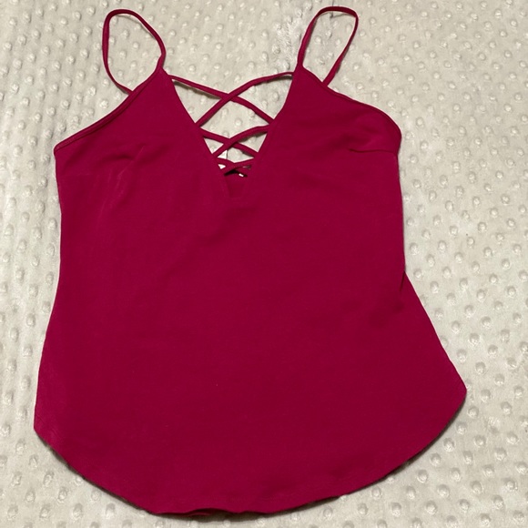 Express One Eleven Raspberry red cami/tank - Picture 5 of 6